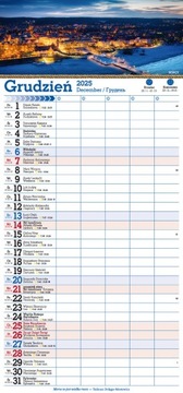 Kalendarz 2025 PLANER do notatek dla 5 osób MORZE BAŁTYK