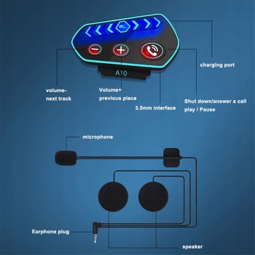 Беспроводные Bluetooth-наушники A10 для шлема с