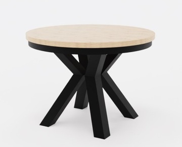STÓŁ OKRĄGŁY L-46M ROZKŁADANY 100/2X50 DĄB ARTISAN