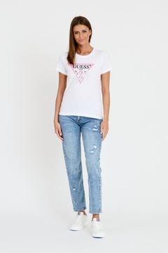 GUESS Biały T-shirt Icon Tee M