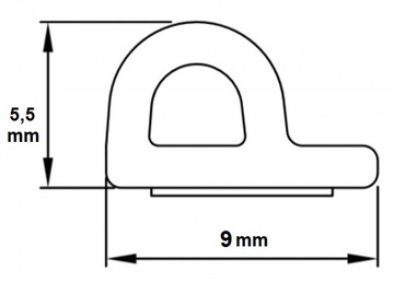 УПЛОТНИТЕЛЬ ДЛЯ ДВЕРЕЙ И ОКОН ПРОФИЛЬ П, КОРИЧНЕВЫЙ 100М