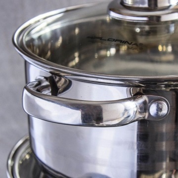 НАБОР ПОСУДОВ ИЗ НЕРЖАВЕЮЩЕЙ СТАЛИ FLORINA ANTER, ИНДУКЦИЯ 8 EL