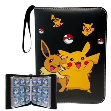 БОЛЬШОЙ АЛЬБОМ НА 400 КАРТ ПОКЕМОНОВ BINDER CLASSROOM XXL EEVEE PIKACHU + БЕСПЛАТНО