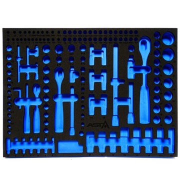 ИНСТРУМЕНТАЛЬНАЯ ТЕЛЕЖКА ВСТАВКА EVA FOAM 1/4+3/8+1/2'