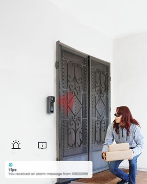 DZWONEK BEZPRZEWODOWY KAMERA WIDEO DOMOFON 3MP 1296P DWUKIERUNKOWA ROZMOWA