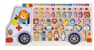 Тренировка мозга Монтессори РЫБА буквы цифры машина - скорая помощь