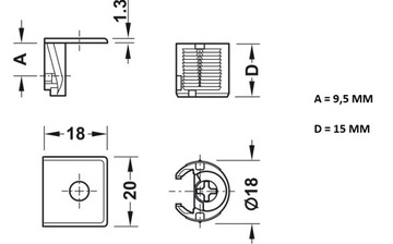 Коннектор Hafele Rafix TAB 19мм 50 комплектов