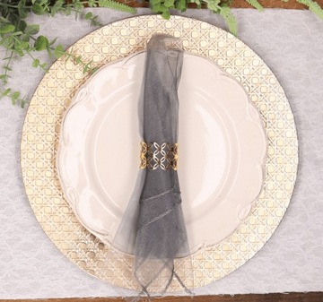 Тарелка с золотым декором, 33 см.