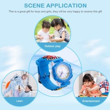 Детские часы Детские машинки Водонепроницаемые для мальчика