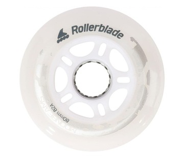 Светящиеся колеса для роликовых коньков Rollerblade MOONBEAMS 80мм 82А белые 4 шт.