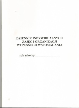 Dziennik ind. zajęć i org. wczesnego wspomagania