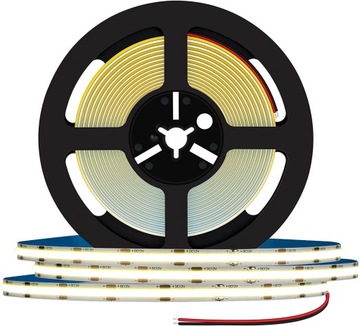TAŚMA LED COB CIĄGŁA LINIA NEON 5M 3000K 12V IP67