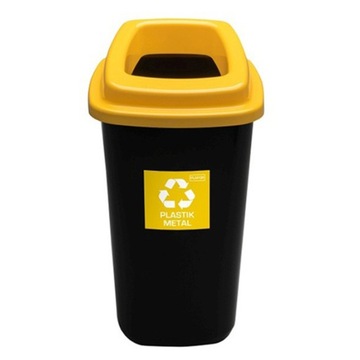 Śmietnik 28 litrów ŻÓŁTY na odpady kuchenny Plafor Kosz Pojemnik PLASTIK