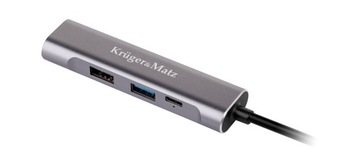 Krüger&Matz Adapter (HUB) USB typu C na HDMI/USB3.0/USB2.0/C port []