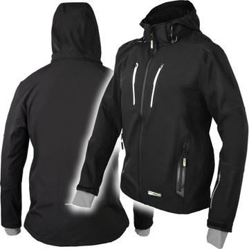 KURTKA DAMSKA SOFTSHELL SPORTOWY KAPTUR R. XXL