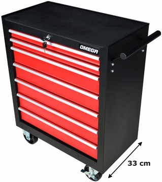 Шкаф для мастерской с тележкой для инструментов, 7 ящиков.