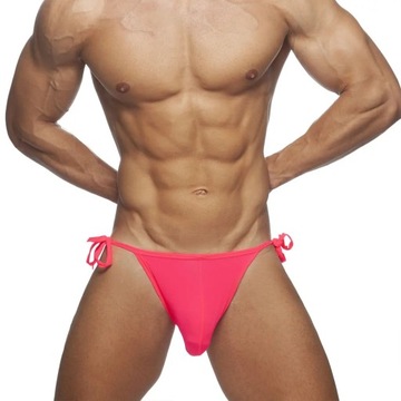 Sexy Mini Bikini mężczyźni niski wzrost stringi stroje kąpielowe stałe cią