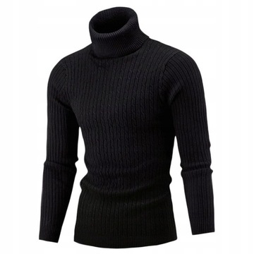 Sweter wielokolorowy okrągły rozmiar L