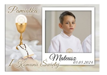 Podziękowania dla gości ze zdjęciem na Komunię FOTO MAGNES Komunia 10x7 O22