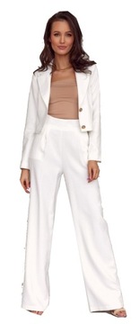 Spodnie damskie eleganckie wysoki stan szerokie3