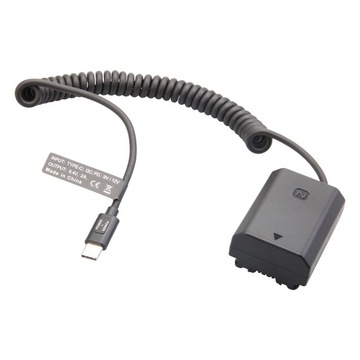 Atrapa kabla zasilacza USB C do NP FZ100 Zastępuje wysuwane części zamienne