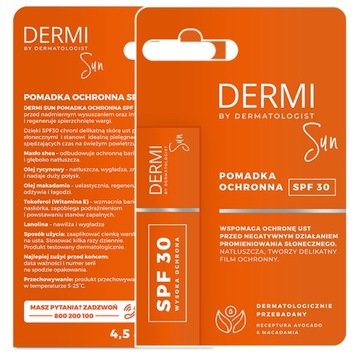 DERMI Pomadka z wit. A+E do ust