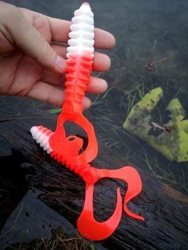 DWA Ogony DUŻY Twister XXL 16 cm - 20 gr. KILLER NA DUŻE SZCZUPAKI i SUMY!