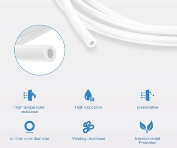 Трубка тефлоновая ПТФЭ - 4,0 х 6,0 мм - 3D, кратная 10 см