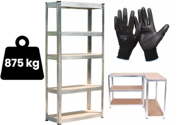 Полка складская металлическая 180 х 90 х 40 см Humberg HR-813 черная