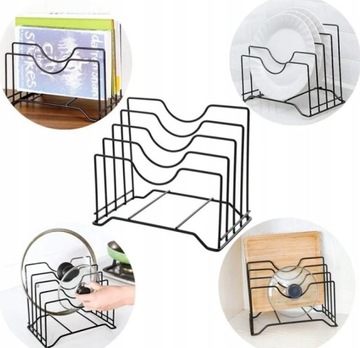 ОРГАНАЙЗЕР ПОДСТАВКА ДЕРЖАТЕЛЬ ДЛЯ ДОСКИ КРЫШКИ ТАРЕЛКИ КНИГИ МЕТАЛЛ ЧЕРНЫЙ