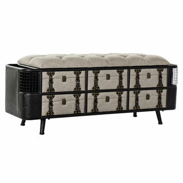Taboret DKD Home Decor 120 x 40 x 50 cm Czarn