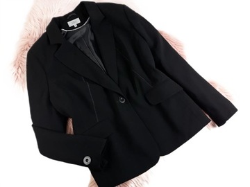 PLUS SIZE KLASYCZNY ELEGANCKI ŻAKIET MARYNARKA BLAZER WIZYTOWY 52 6XL