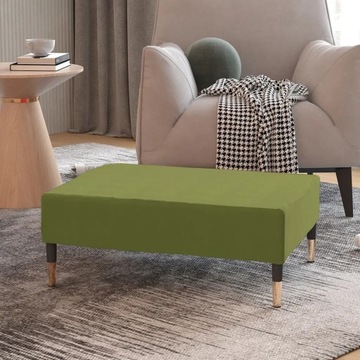 vidaXL Podnóżek, jasnozielony, 78x56x32 cm, tapicerowany aksamitem