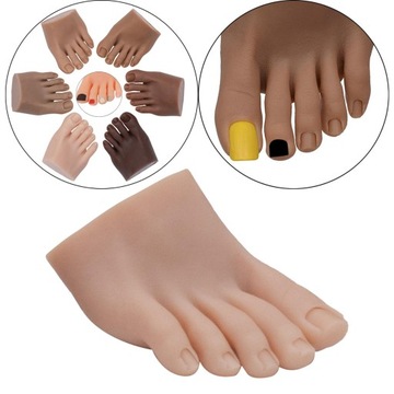 Модель стопы для упражнений с ногтями. Искусственные пальцы ног.