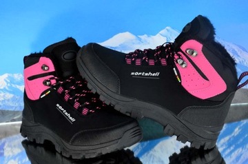 GÓRSKIE ORGINALNE ZIMOWE BUTY TURYSTYCZNE SPORTOWE SOFTSHELL OCIEPLANE HR