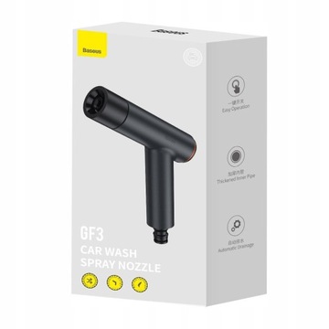BASEUS GF3 WIELOFUNKCYJNY PISTOLET DO WODY SAMOCHODU OGDORU WĘŻA OGRODOWY