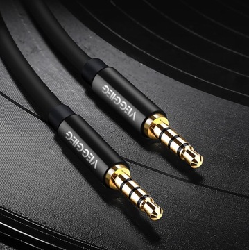 КАБЕЛЬ МИНИ-ДЖЕК 3,5 ММ VEGGIEG МИКРОФОН OFC AUX 4-PIN 1м