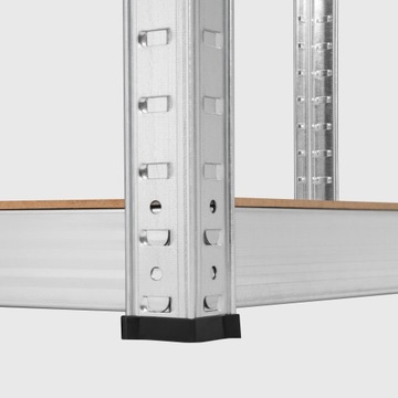 Regał magazynowy metalowy 150x70x30 garażowy srebrny 5 półek Rebel