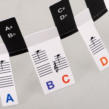ПРОЗРАЧНАЯ БУМАГА НАКЛЕЙКИ НА КЛАВИАТУРУ ПИАНО ДЕТСКАЯ ПРОЗРАЧНАЯ ЛЕНТА 2 ШТ.