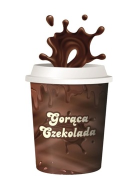 KUBEK PAPIEROWY do gorącej czekolady 250ml kubki HOT CHOCOLATE 100 szt.