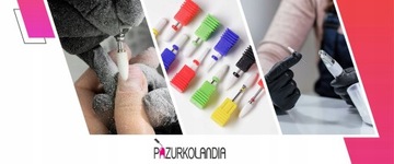 Frez ceramiczny do paznokci manicure hybryd żel choinka stożek średni