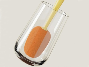 ГУБЧНАЯ ЩЕТКА ДЛЯ МЫТЬЯ БУТЫЛОК, СТЕКЛОВ, БАНОК ДЛИННАЯ МОЙКА С ГУБКОЙ