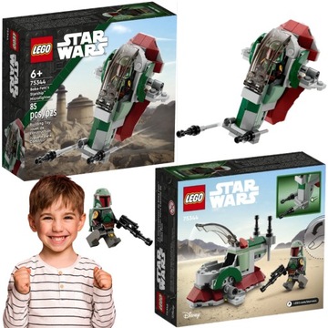 KLOCKI LEGO STAR WARS MIKROMYŚLIWIEC BOBY FETTA PREZENT DLA 6,7,8 LATKA
