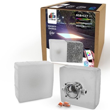 Oprawa Najazdowa Kostka LED 24V IP68 15x15 RGB+CCT
