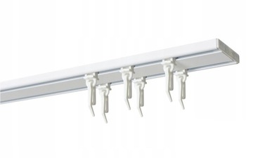 SZYNA SUFITOWA PODWÓJNA 510 cm z agrafkami SLIM