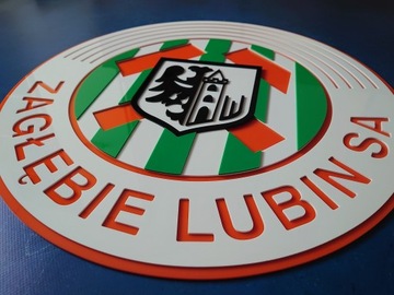 Zagłębie Lubin herb na ścianę do domu prezent na święta dla chłopaka męża