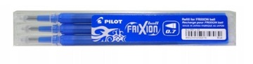 PILOT WKŁADY KULKOWE FRIXION 0,7 mm, opak 3 sztuki