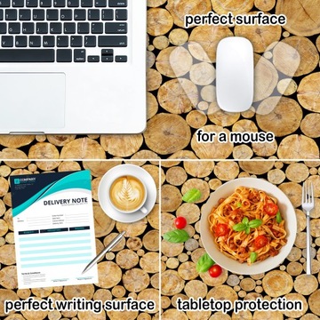 Защитный коврик для письменного стола, сечение дерева, 120 см.