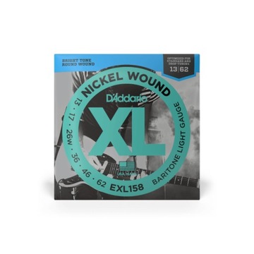 Struny do barytonu D'ADDARIO EXL158 (13-62) Struny do gitary elektrycznej