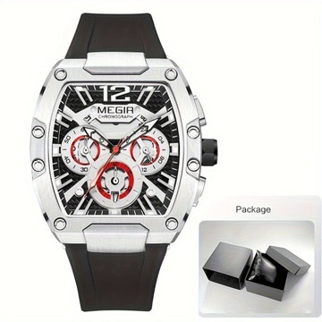 Мужские кварцевые часы MEGIR Fashion Sports, водонепроницаемые